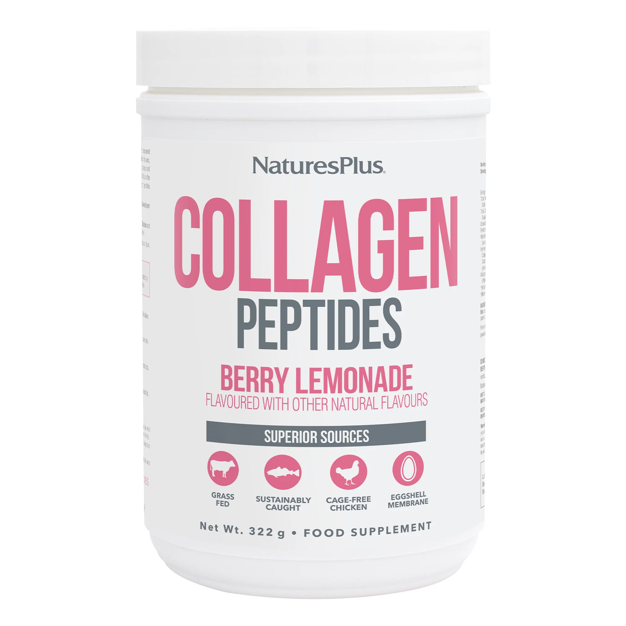 Natures Plus Collagen Berry Lemonade powder